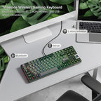 QK87 75% Keyboard with Multimedia Screen, QMK/VIA Wireless Gaming Keyboard - Image 6