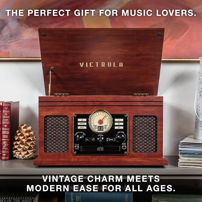 Victrola The Quincy 6-in-1 Bluetooth Record Player & Multimedia Center - Image 8