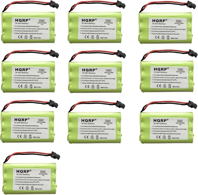 HQRP 10-Pack Cordless Phone Battery Compatible by HQRP