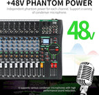 XTUGA 8 Channel Audio Mixer Sound Board Mixing Console, Audio Interface PC USB - Image 5