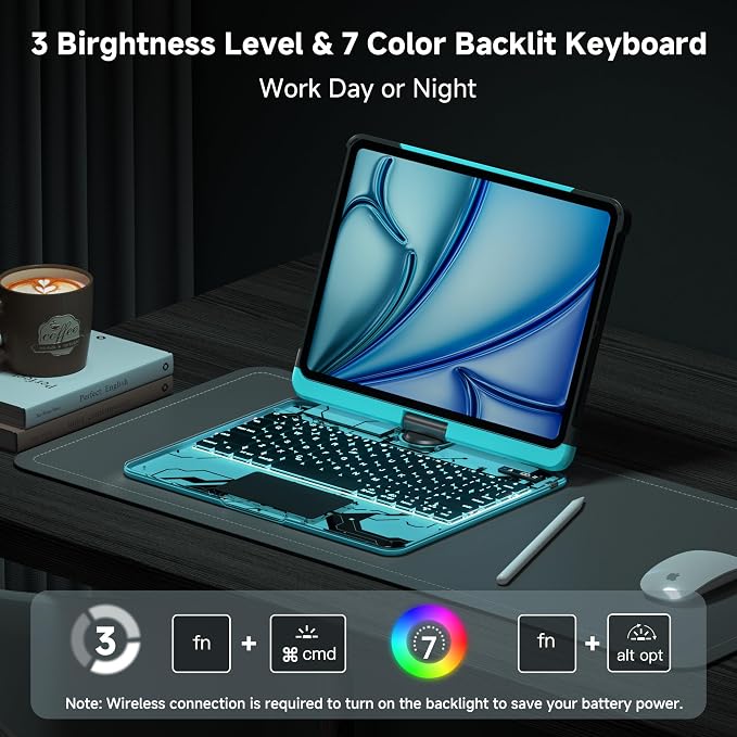 iPad Keyboard Case for 2024 M4 iPad Pro 13 inch, Magic Wireless Keyboard - Image 5