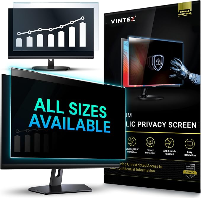 Universal Acrylic 19, 19.5 Inch Computer Privacy Screen Filter by VINTEZ