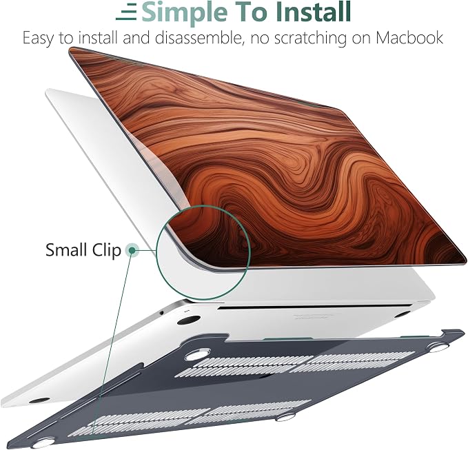 TWOLSKOO Compatible with MacBook Pro 13 inch Case 2023-2016 A2338 M2/M1 A2251 - Image 6