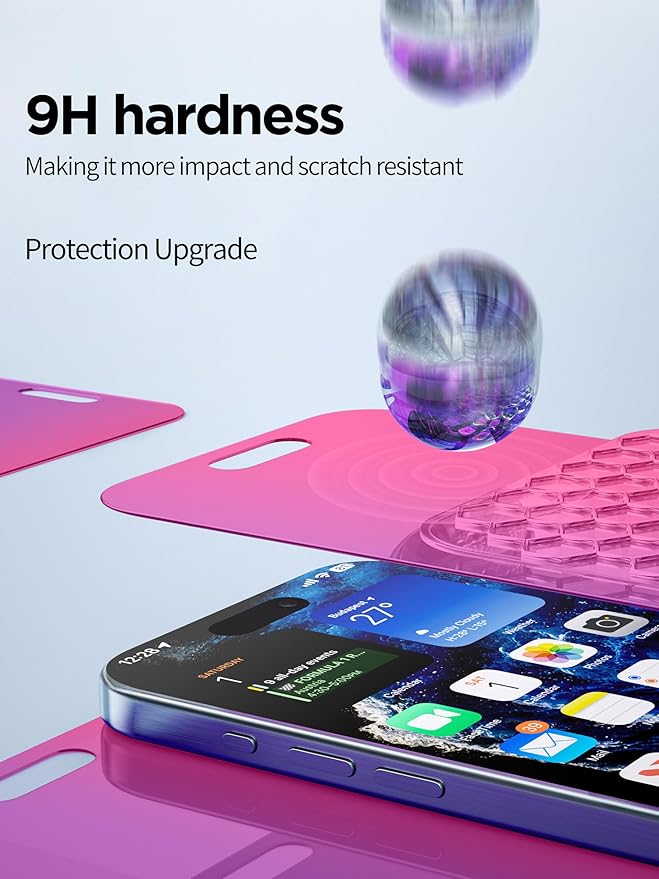 Compatible for iPhone 15/iPhone 16 Privacy Screen Protector Tempered Glass 6.1 - Image 4