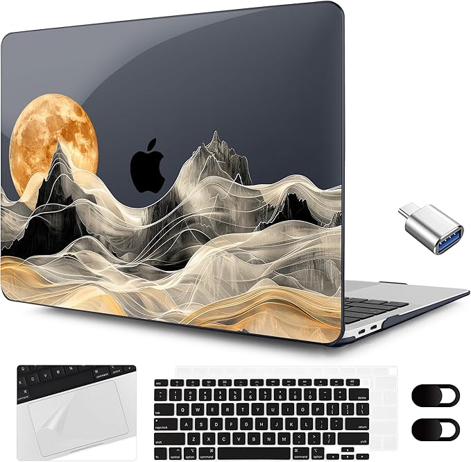 MEEgoodo for MacBook Air 13.3 inch Case 2021 2020 2019 2018 A2337 M1 A2179 A1932 by MEEgoodo