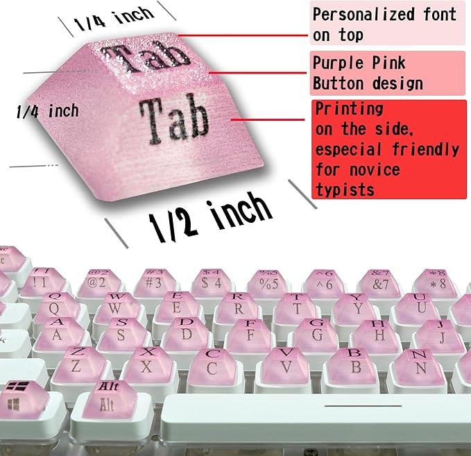 80 Pcs Keyboard Sticker for Long Nails Typing and Gaming, Symbolic and - Image 2
