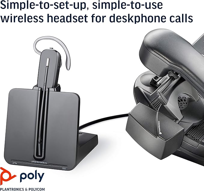 Plantronics - CS540 Wireless DECT Headset - Single Ear Convertible - Connects - Image 3