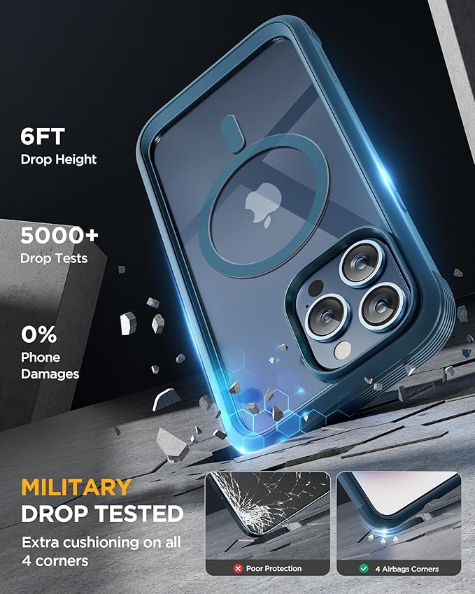 Miracase Magnetic for iPhone 15 Pro Case Full-Body Phone case - Image 4