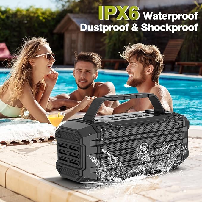 Bluetooth Speaker 120W Peak 80W Portable Wireless Hi-Fi Loud Outdoor IPX6 - Image 3