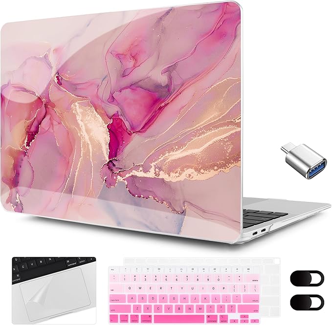 MEEgoodo for MacBook Air 13.3 inch Case 2021 2020 2019 2018 A2337 M1 A2179 A1932 by MEEgoodo