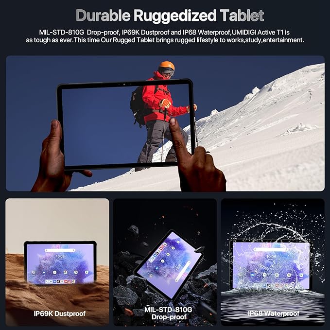 UMIDIGI 2K 11inch Rugged Tablet Android, Active T1 Octa-core 16GB RAM+128GB ROM - Image 3