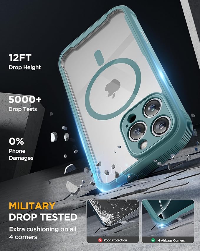 Miracase Magnetic for iPhone 16 Pro Case Full-Body Phone - Image 5