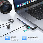 USB C Adapter for MacBook Pro Air M1 M2 M3 2021 2020 2019 13" 15" 16", USB C - Image 6