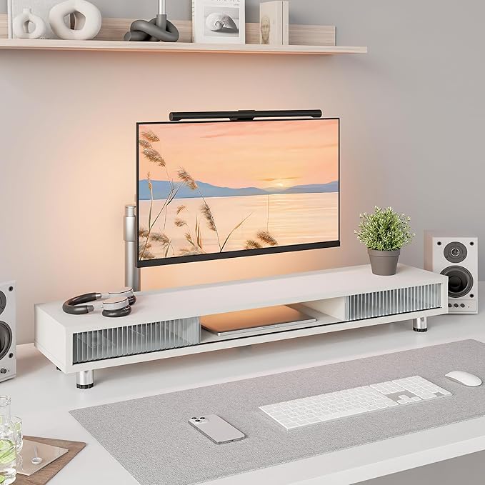 Fenge Dual Monitor Stand, 42.5inch Long Monitor Stands Riser - Image 3
