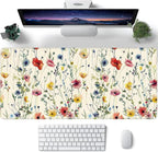Wild Flowers Large Mouse Pad, Gaming Keyboard Desk Pad, Extended Mouse Mat - Image 2