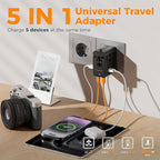 TESSAN Universal Travel Adapter, 65W International Power Adapter - Image 4