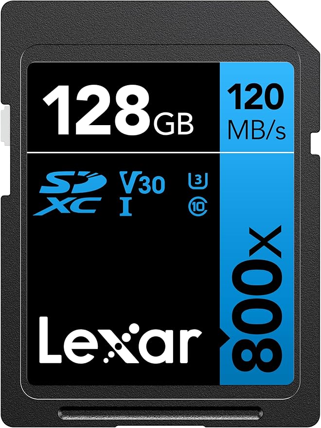 Lexar High-Performance 800x 128GB SDXC UHS-I Memory Card, Full-HD & 4K Video by Lexar