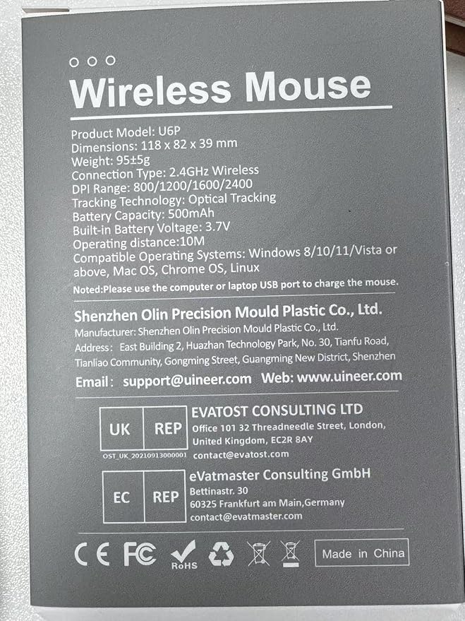 Wireless Mouse, Upgraded 2.4GHz Rechargeable Ergonomic Computer Mouse, 4 Levels - Image 12