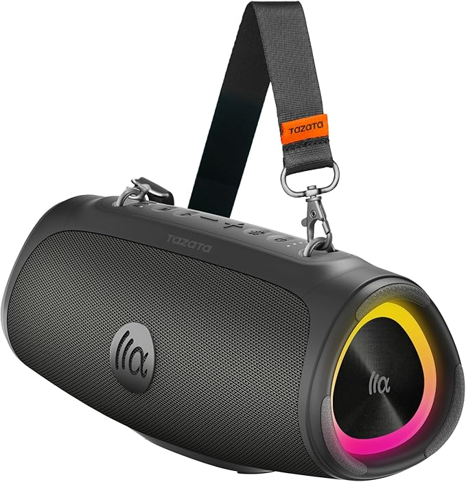 Portable Loud Bluetooth Speaker, 60W Large Subwoofer Wireless Bluetooth 5.3 by Tazata