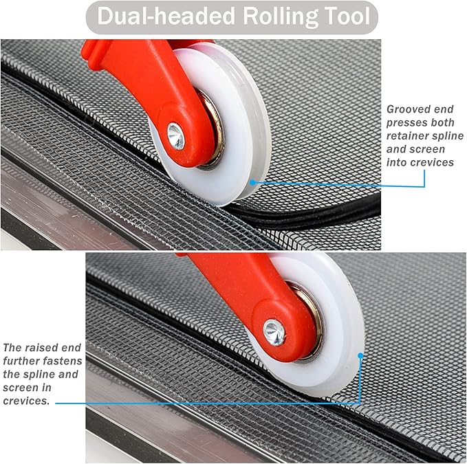 Window Screen Replacement Kit, DIY Adjustable Screen Door Mesh - Image 5
