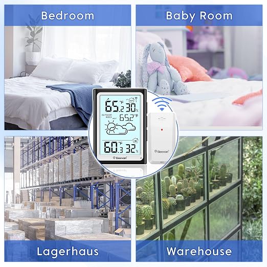 Geevon Large Display Digital Thermometer Hygrometer, Accurate Indoor Outdoor - Image 8