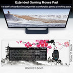Chinese Ink Painting Desk Mat, Large Abstract Landscape Painting Gaming - Image 2
