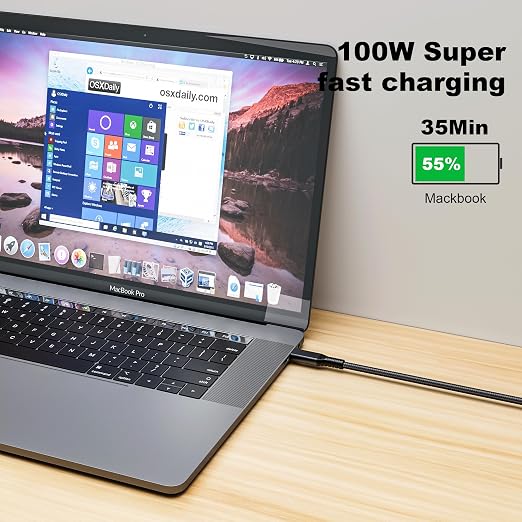 usbc to USB c 3.1, USB-c 10gbps Data Transfer Video 4K Monitor Cable 100W High - Image 5