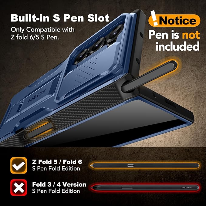 TONGATE for Z Fold 6 Case, Full-Body Military Drop Phone Case for Samsung - Image 4