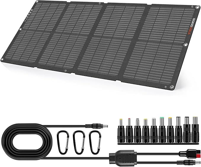 N-Type 16BB 60W Portable Solar Panels NextGen Foldable Solar Panel Charger Kit by SOKIOVOLA