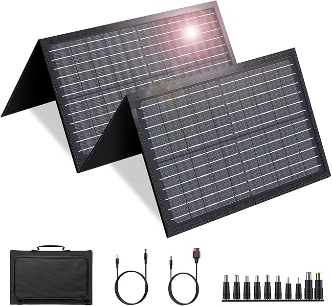 60W Solar Panel for Portable Power Station, Foldable Solar Panel by SinKeu