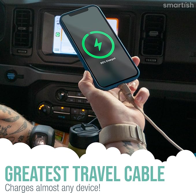 Smartish USB-C/Lightning Cable for iPhone 16/15/14 - Image 3