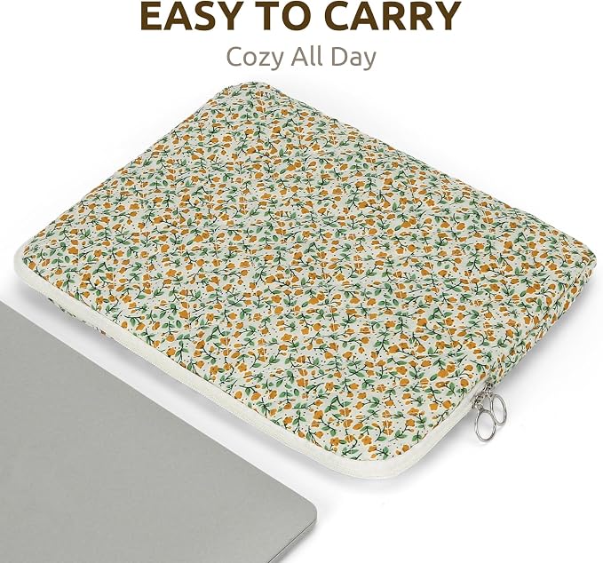 Puffy Laptop Sleeve 13-15.6 Inch Cute Quilted Laptop Protective Case Padded - Image 5