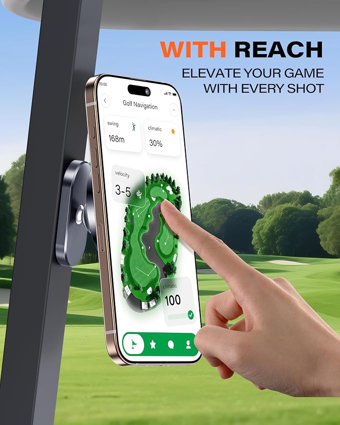 A2C Alloy Magnetic Golf Cart Phone Holder Compatible - Image 6