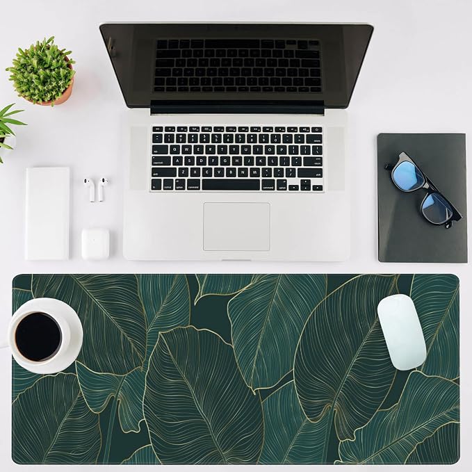 Mouse Pad Large Monstera Line Art Non-Slip Gaming Desk Mat - Image 2