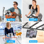 Treadmill Tablet iPad Holder, Aluminum Indoor Exercise Bike Handlebar Mount - Image 8