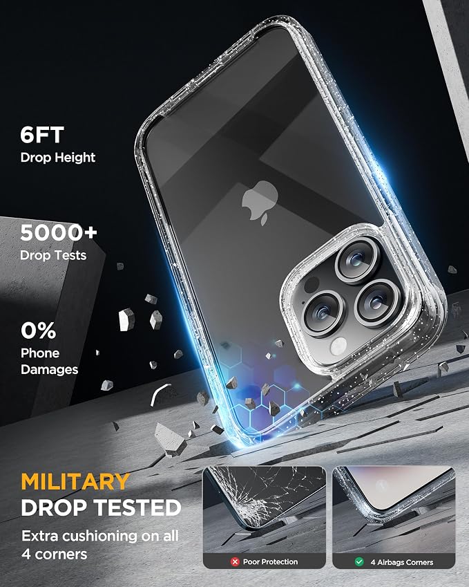 Miracase Glass Series for iPhone 15 Pro Max Case 6.7 Inch, Full-Body Drop Proof - Image 5