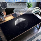 Moon Mouse Pad Sci-fi Galaxy Desk Mat Extended XL Large Gaming Mousepad Dark - Image 3