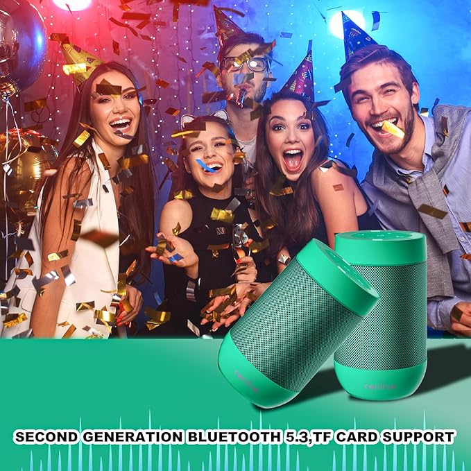 comiso Bluetooth Speaker with IP65 Waterproof, 5.3 Bluetooth, TWS Pairing - Image 2