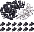 Swpeet 120 Pack Black 3/8 Inch Nylon Plastic R-Type Cable Clips Clamp Kit by Swpeet