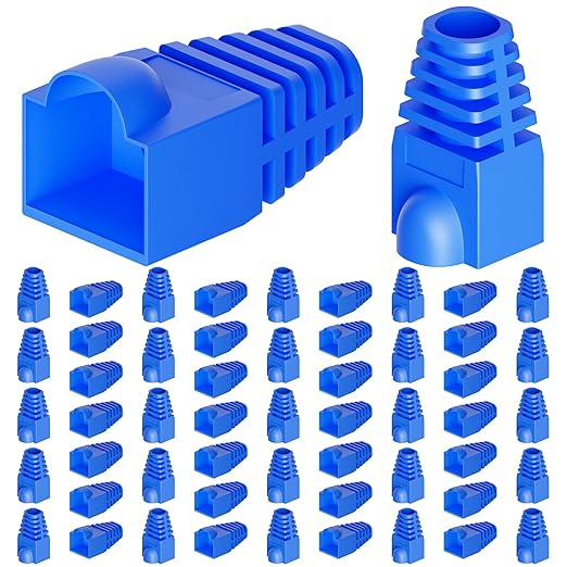 CableGeeker 100-Pack Cat6 / Cat5e RJ45 Strain Relief Boots, RJ45 Boot, Cat 6 by CableGeeker