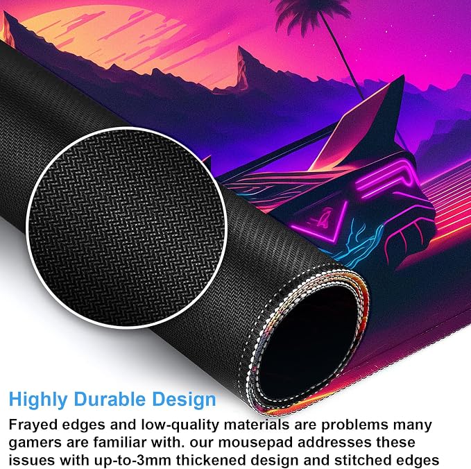Purple Cyberpunk Fantasy Gaming Mouse Pad - Image 5