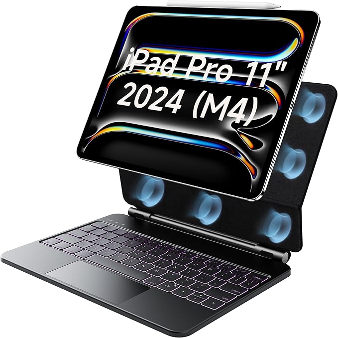 HOU iPad Pro 11 Inch Case with Keyboard M4 2024, Magic Keyboard iPad Pro 11 by HOU