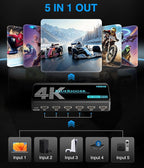 BlueRigger 4K HDMI Switch 5 in 1 Out – Compatible - Image 3