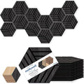 Mollywell Hexagon Acoustic Panels, 12 Pack |Wood Veneer|High Density Sound by Mollywell
