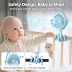 2025 Upgarded 4000mAh Misting Baby Stroller Fan, Rechargeable Battery Operated - Image 5