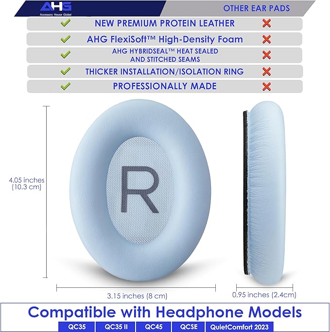 Replacement QC Ear Pad/Headband Pad Cushion. Compatible - Image 6