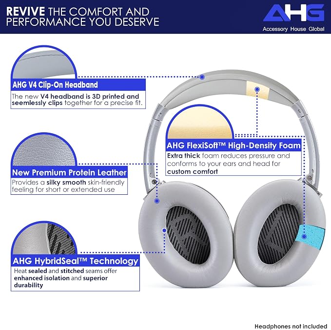 Replacement QC Ear Pad and Headband Pad Kit Cushion. Compatible - Image 2