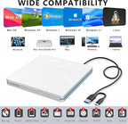 External CD/DVD Drive for Laptop, USB CD Drive, USB C Plug and Play Optical - Image 4