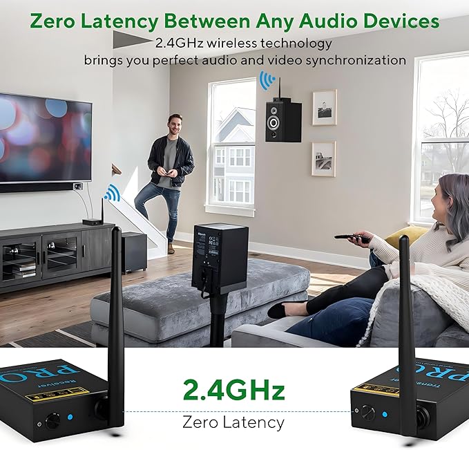 1Mii 2.4GHz Wireless Audio Transmitter and Receiver, HiFi Audio, 20ms Low - Image 3