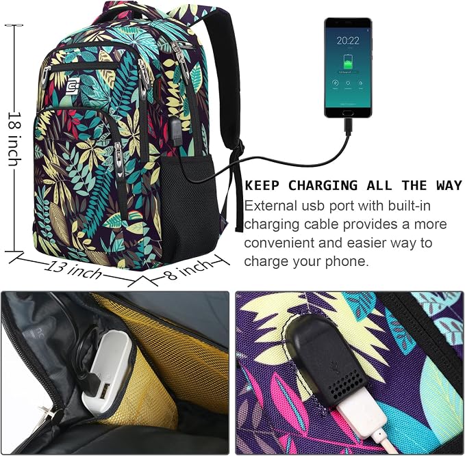 Laptop Backpack, Business Travel Anti Theft Slim Durable Laptops Backpack - Image 4